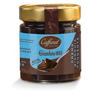 Caffarel Gianduia 1865 Crema Spalmabile Cioccolato Gianduia Fondente con 40% di nocciole italiane IGP, in vetro 210g