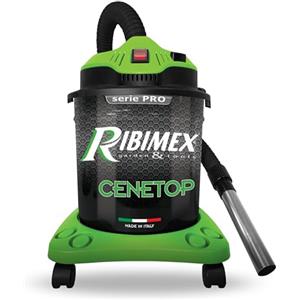 Ribimex Aspiracenere Elettrico Cenetop Serie Pro, con Pulizia Automatica del Filtro HEPA, Bidone da 18 L, Potenza 1200 W, Ideale per Stufe e Camini, Funzione Soffiante Integrata - PRCEN012