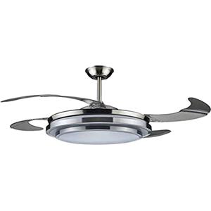 DCG Ventilatore da soffitto 4 pale a scomparsa richiudibili DCG VECRD47TL con luce e telecomando