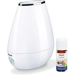 Beurer Umidificatore Beurer LB 37 Bianco, ultrasuoni silenzioso, funzione aroma, modalità notturna, serbatoio 2L, fino a 20 m², spegnimento automatico