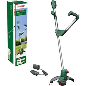 Bosch Home and Garden Tagliabordi a batteria UniversalGrassCut 18V-260 (1x batteria 2,0 Ah, sistema a 18 Volt, ⌀ taglio: 26 cm, impugnature regolabili, in scatola di cartone)