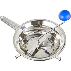 Omac Emanuel 190 Mulino Passatutto per alimenti in acciaio inossidabile, grigio, 34,4 x 24 x 10,2 cm