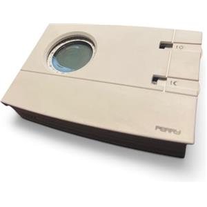 Perry 1CRCR209/S - Cronotermostato settimanale analogico digitale da parete serie EASY, Bianco