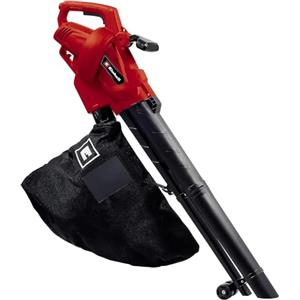 Einhell GC-EL 2500 E Soffiatore aspiratore elettrico (230-240 V, 2500 W, velocità aria max 240 km/h, portata aria max 650mq/h, capacità sacco 40l, tritura foglie 10 a 1, con ruote, incl. tracolla)