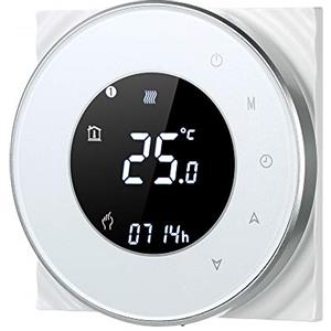 Decdeal Termostato programmabile tramite Wi-Fi, termostato intelligente wireless, con display LCD tattile, nero