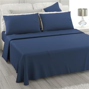 L'ANTICO ARCOLAIO - Lenzuola Matrimoniali Cotone 100% Completo con Federe Cuscini, Set Anallergico e Antiacaro, Colore Tinta Unita, Manifattura Made in Italy con Fibra Naturale