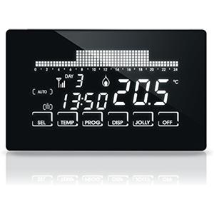 Fantini Cosmi CH193WIFI Cronotermostato Settimanale Ultrapiatto e Touch Screen, a 230 V-50 Hz, Nero