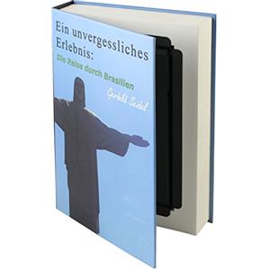 HMF 80905 Cassaforte per libri, cassetta portavalori mimetizzata con pagine di carta vere | Brasile | 23 x 15 x 4 cm