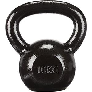 Amazon Basics Kettlebell in ghisa, 10 kg, Nero