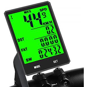 KASTEWILL Computer da Bicicletta, Multifunzionale Wireless Impermeabile Contachilometri per Bicicletta, 2.8 Schermo LCD Display Retroilluminato, Tachimetro Bici per Distanza di Tracciamento velocità