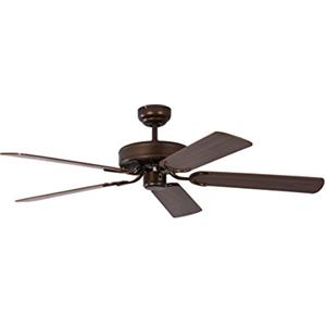 Pepeo Gmbh Ventilatore da Soffitto Potkuri, Bronzo Invecchiato/Noce, 132 Cm