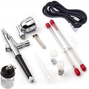 Fengda Aerografo Pistola doppia azione Kit/Set Fengda FE-134K con 0,2 mm / 0,3 mm / 0,5 mm ago/iniettore e tubo