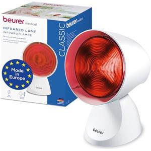 Beurer IL 21 Lampada Termica a Raggi Infrarossi, Calore Benefico e Medicale Efficace in Caso di Contratture Muscolari e Malanni di Stagione, 5 livelli di Inclinazione, con Occhiali Protettivi