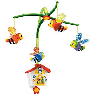 Chicco Giostrina Culla Neonato Casina delle Api, Lettino e Carillon con Apine Colorate e Musica Rilassante, Supporto Regolabile, Giochi 0+ Mesi