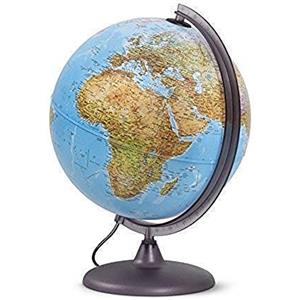 Interkart Globo Luminoso per Studenti, Diametro 30cm, cartografia a Doppia Effetto, Fisica e Politica - in Italiano