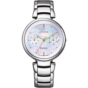 Citizen Orologio Multi-quadranti Eco-Drive da Donna con Cinturino in Acciaio Inox FD1106-81D