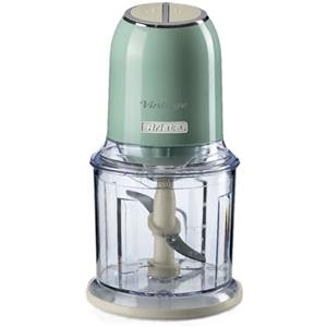 Ariete 438, Tritatutto Vintage, Chopper e Tritaghiaccio, 2 velocità, 4 lame in Acciaio Inox, Tazza graduata 600 ml, 400 W, Verde