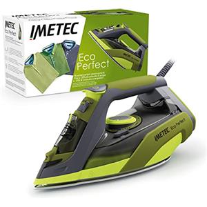 Imetec Eco Perfect - Ferro da Stiro a Vapore - Piastra con Rivestimento Pro Ceramic - Tripla Protezione Anticalcare, 2400 W