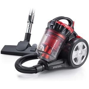 Ariete 2753 J-Force - Aspirapolvere senza sacco - Tecnologia multiciclonica - Tubo telescopico - Filtro Hepa - Cavo 5 metri - 700 Watt - Rosso e Nero