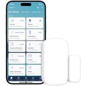 Aqara Sensore per Porte e Finestre, Richiesto Aqara Hub (non di terze parti), Connessione Zigbee, Rilevatore Wireless per Sistema di Allarme, Compatibile con Zigbee, Apple HomeKit, Alexa e IFTTT