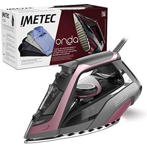 Imetec Onda F2 - Ferro da Stiro a Vapore -Piastra a Onde Scorrevole Brevettata Resistente ai graffi - 2400 W - Colpo di Vapore 200g - Serbatoio 300 ml - Protezione Anticalcare - Impugnatura ergonomica