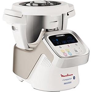 Moulinex HF900110 i-Companion Robot Multifunzione da Cucina, Connesso alla sua App Dedicata, 1550W, Argento/Bianco