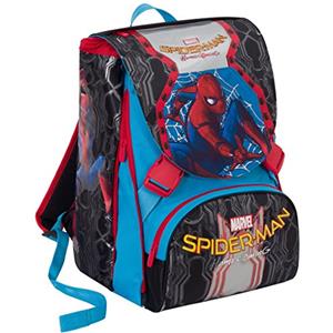 Seven Zaino scuola ESTENSIBILE MARVEL - SPIDERMAN HOMECOMING - Nero Blu Rosso 31Lt
