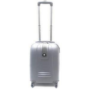 Lumi TROLLEY ORMI IDONEO RYANAIR Cm.55x40x20 ABS RIGIDO 4 RUOTE Cm.52x37x19 Bagaglio a mano (ARGENTO)
