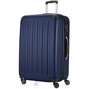 HAUPTSTADTKOFFER - SPREE - Valigia rigida, Trolley espandibile, Bagaglio con 4 ruote doppie, TSA, 75 cm, 119 litri, Blu scuro