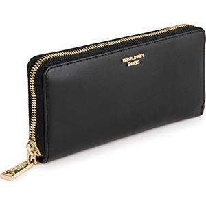 Berliner Bags Premium Portafoglio in Pelle Lyon con Protezione RFID (Oro) | Portafoglio grande in pelle con 14 scomparti per carte di credito, protezione RFID certificata TÜV, cerniera YKK
