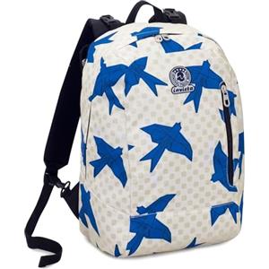 Invicta Zaino 2in1 Reversibile INVICTA TWIST - GEOMETRIC - Blu Origami - 26 Lt - Fantasia + Tinta Unita