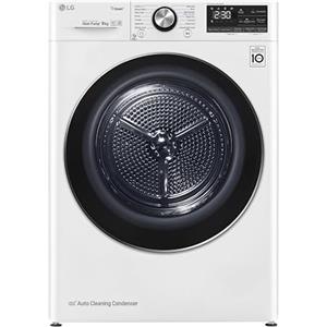 LG RC90V9AV2W Asciugatrice Smart a Carica Frontale 9 Kg, Libera Installazione, Classe A+++ -10%, Intelligenza Artificiale, Oblò in Vetro Temperato, 60 x 69 x 85 cm - Bianco