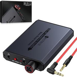 Neoteck 16-300Ω Amplificatore per Cuffie Portatile Ricaricabile con Bass Boost HiFi Amplificatore Cuffie 3.5mm con 8h Autonomia, AMP in Aluminio Opaco per PC, Cellulari, Lettori CD, MP3/MP4