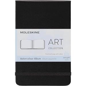 Moleskine Art Collection Watercolor Album, Notebook da Disegno, Copertina Rigida e Chiusura ad Elastico, Colore Nero, Pocket 9 x 14 cm, 60 Pagine