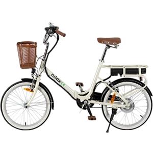 Nilox E-Bike J1 Plus, Bici Elettrica Pieghevole con Pedalata Assistita, 40 Km di Autonomia, Fino a 25 km/h, Brushless High Speed 250 W, Batteria al Litio 36 V 7.5 Ah, Ruote da 20, Sella Ergonomica