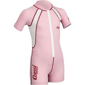 Cressi Shorty Kid - Muta Shorty per Bambini in Neoprene Ultra Stretch 1.5/2mm, Maniche Corte, M (3 Anni), Rosa/Bianco