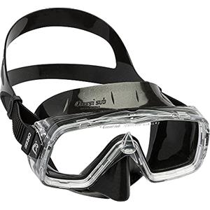 Cressi Sirena, Maschera Subacquea Unisex Adulto, Nero/Trasparente, Taglia unica