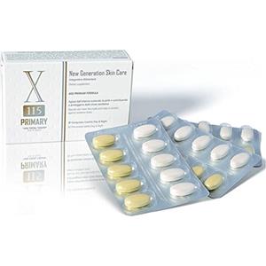 X115 Primary 2 | Integratore Antiossidante | PELLE e ARTICOLAZIONI | Con Collagene, Acido Ialuronico, Curcumina, MSM | Echinacea, Resveratrolo, Acido Lipoico | 30 Compresse Day&Night