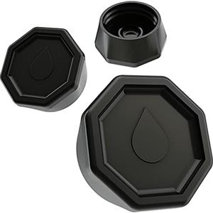 Sodaquip Coperchio per Bottiglia in Vetro Sodastream Crystal, 3 coperchi Moderni per Bottiglie Sodastream Crystal | Tappo/Coperchio per Bottiglie di Vetro Sodastream (3 x Nero)