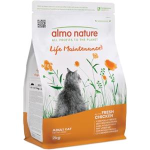 Almo Nature Life Maintenance - Crocchette per Gatti Adulti con Pollo Fresco come 1° Ingrediente - Sacco da 2kg