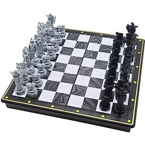 Lexibook Giochi di Scacchi di Harry Potter-Scacchiera Magnetica e Pieghevole, 32 Pezzi, Gioco per Famiglie, Colore Beige