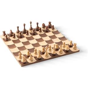 Umbra Wobble Set di scacchi, Acero, Noce, per 2 giocatori