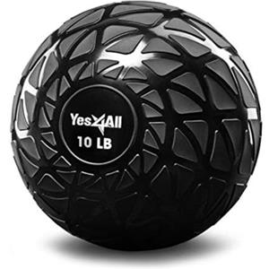 Yes4All NZQD Dynamic Slam Balls 4,5 kg, lucida, palla medica riempita di sabbia senza rimbalzo, adatta per l'allenamento e l'incremento della forza