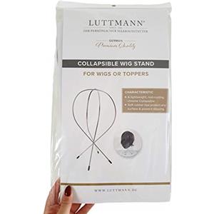 LUTTMANN Supporto in metallo per parrucche LUTTMANN® al posto della testa in polistirolo per parrucche, secondi capelli, cuffie, cappelli, berretti, parrucchini & Co.