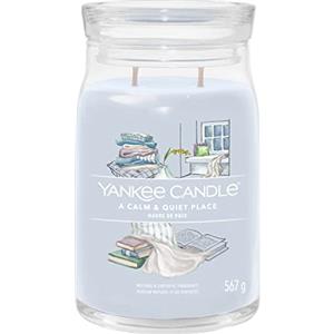 Yankee Candle Signature Candela Profumata, Un Posto Calmo E Sereno in Giara Grande, Candele di Miscela di Cera di Soia Lunga Durata, Regalo per le Donne