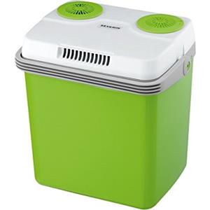 SEVERIN KB 2922 Frigorifero portatile 19 L da 58 W, Frigo portatile termoelettrico per raffreddamento e riscaldamento, Scatola frigo con classe energetica A++, Verde/grigio/bianco