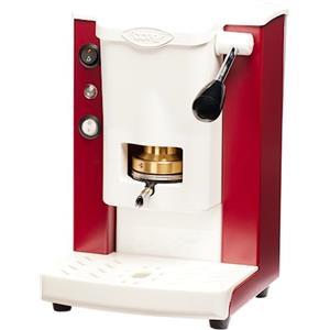 FABER COFFEE MACHINES | Modello Piccola Slot | Macchina caffe a cialde ese 44mm | Pressacialda in ottone regolabile (BORGOGNA | BIANCO)
