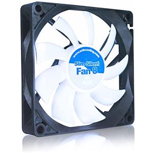 AABCOOLING Slim Silent Fan 8 - una Silenziosa e Molto Efficiente 80mm Ventola per Case PC, PC Portatile, Ventilatore 12V, Alimentatore PC, 8cm, 3 Pin Accessori PC 13,9 dB(A)