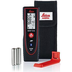 Leica DISTO D110 - compatto metro laser dotato di Bluetooth (associazione tramite app) per la misura di distanze e superfici (utilizzabile negli ambienti interni con una portata di 60 m)