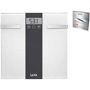 Laica Bilancia Pesapersone Body Composition, Bianco/Grigio, 180 kg